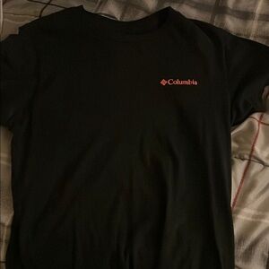 Columbia Black T-Shirt with Red Logo